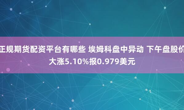 正规期货配资平台有哪些 埃姆科盘中异动 下午盘股价大涨5.10%报0.979美元